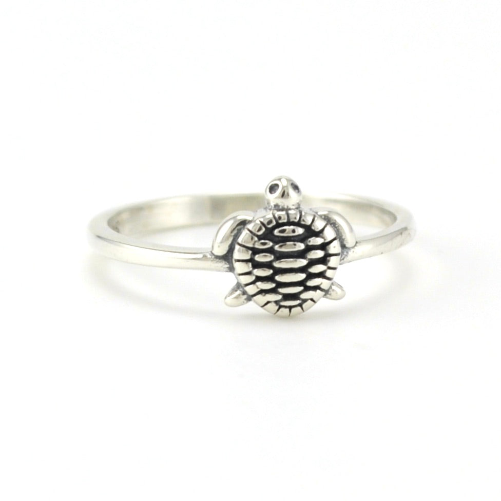 Sterling Silver Little Sea Turtle Ring