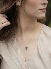 Model View Island Green Picaflor Pendant Necklace