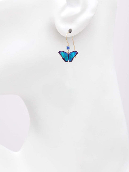 Alt View Blue Radiance Petit Bella Butterfly Earrings