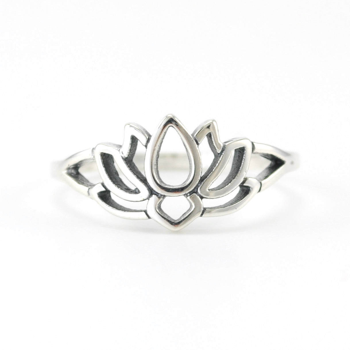 Sterling Silver Open Lotus Ring