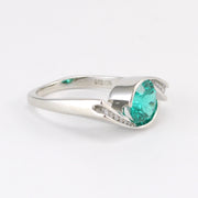 Side View Silver Parieba Corundum 3.5ct CZ Ring
