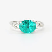 Sterling Silver Parieba Corundum 2.9ct Oval Ring