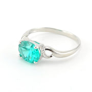 Alt View Sterling Silver Parieba Corundum 2.9ct Oval Ring