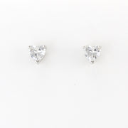 Silver CZ Heart Post EarringsSilver CZ Heart Post Earrings