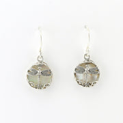 Silver Mother of Pearl Dragonfly Small Earrings