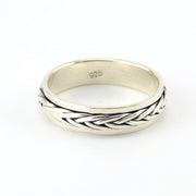 Silver Braided Spin Band Size 12