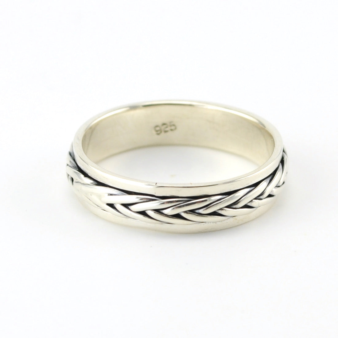 Silver Braided Spin Band Size 11