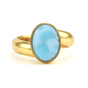 Alchemía Larimar 9x12mm Oval Ring