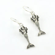 Silver Mermaid Dangle Earrings
