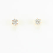 Gold Fill 5mm Cubic Zirconia Earring