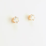 Alt View Gold Fill 5mm Cubic Zirconia Earring
