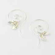 Silver Spiral Threaders with Lilies