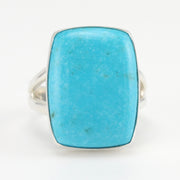 Alt View Silver Arizona Turquoise Rect Ring