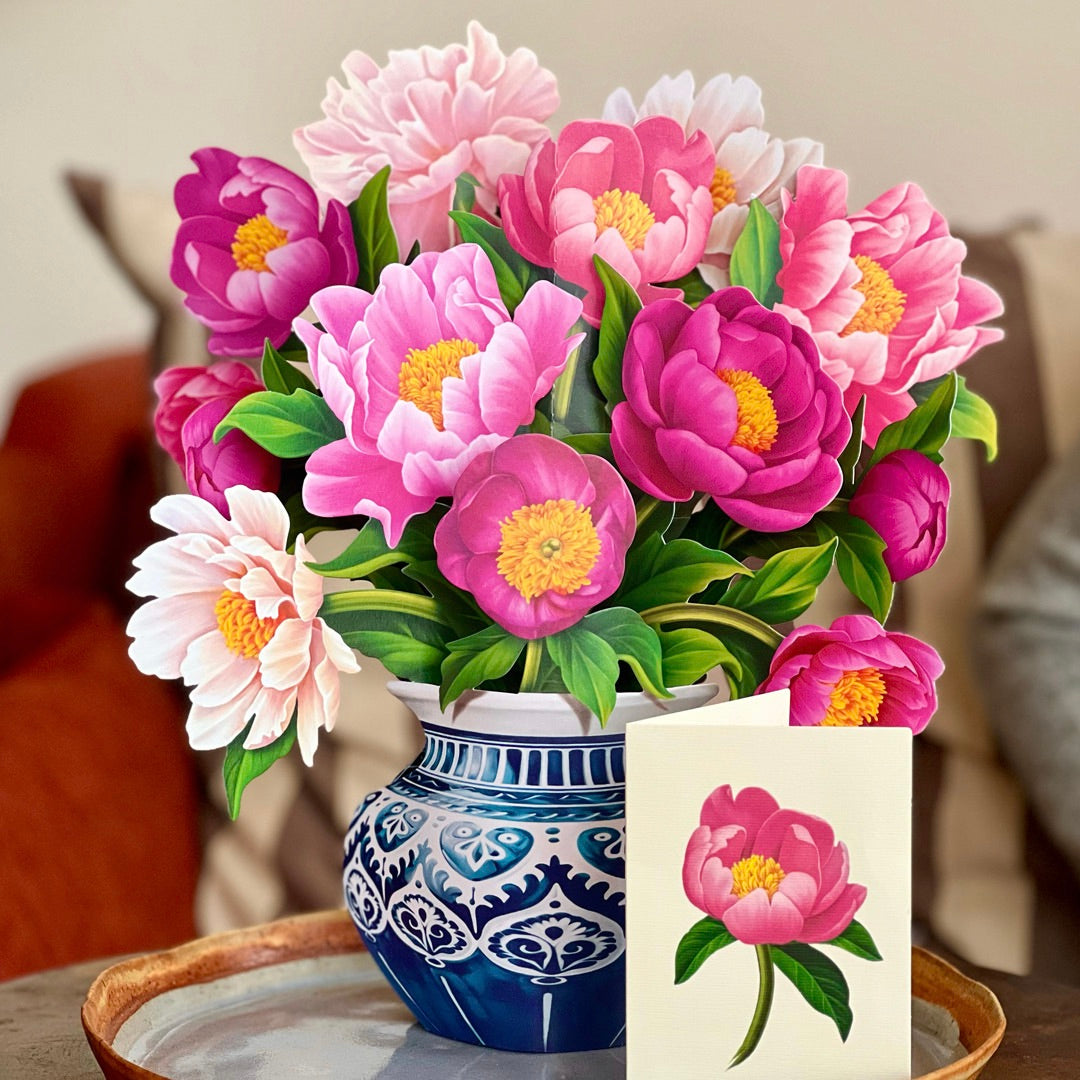 Peony Paradise Pop Up Greeting Card
