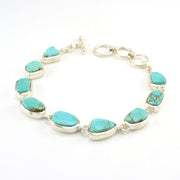 Alt View Sterling Silver Nevada Turquoise Toggle Bracelet