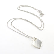 Sterling Silver Heart Tag 15mm Necklace
