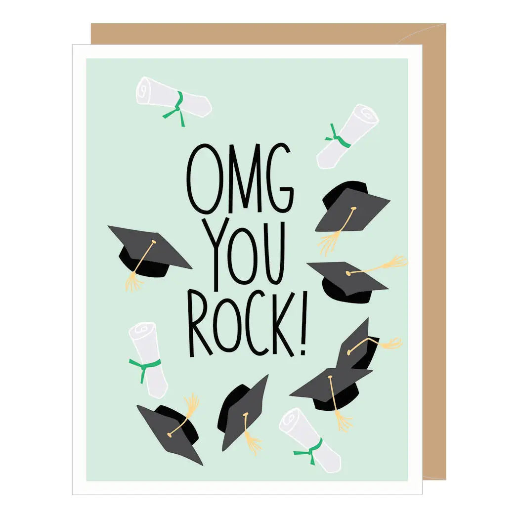OMG You Rock Graduation Card