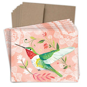 Hummingbirds Set of 10 on white background