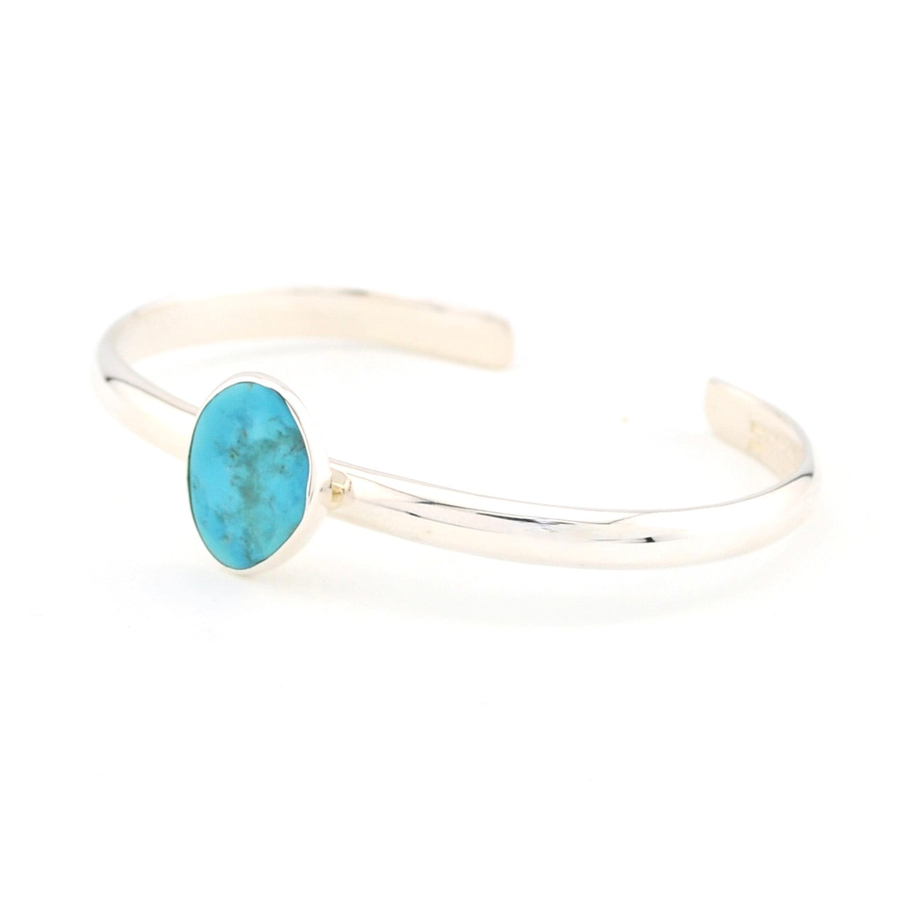 Sterling Silver Sleeping Beauty Turquoise Cuff Bracelet