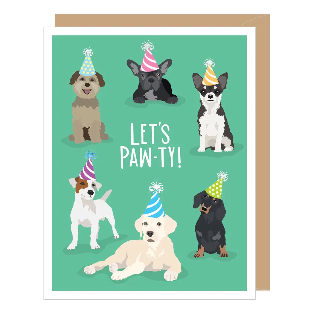 Paw-ty Dogs Birthday Card