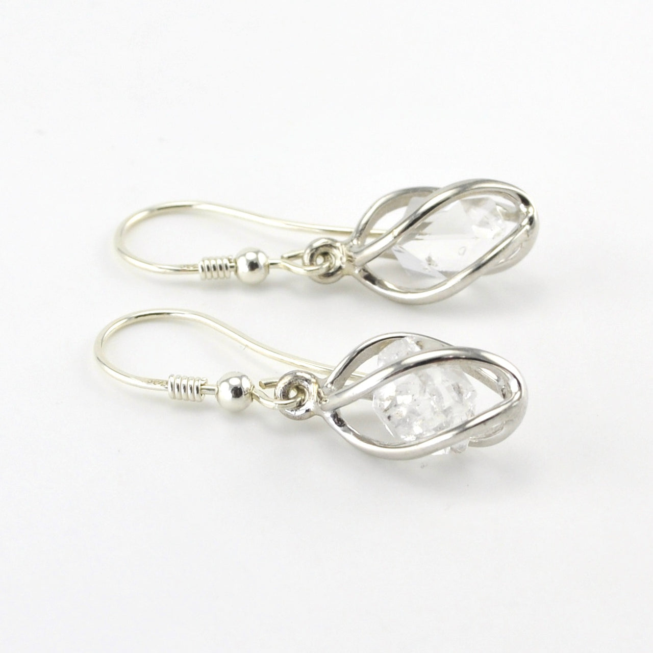 Sterling Silver Herkimer Diamond Earrings