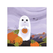 Alt View Ghost and Cat Treasures Greeting Card