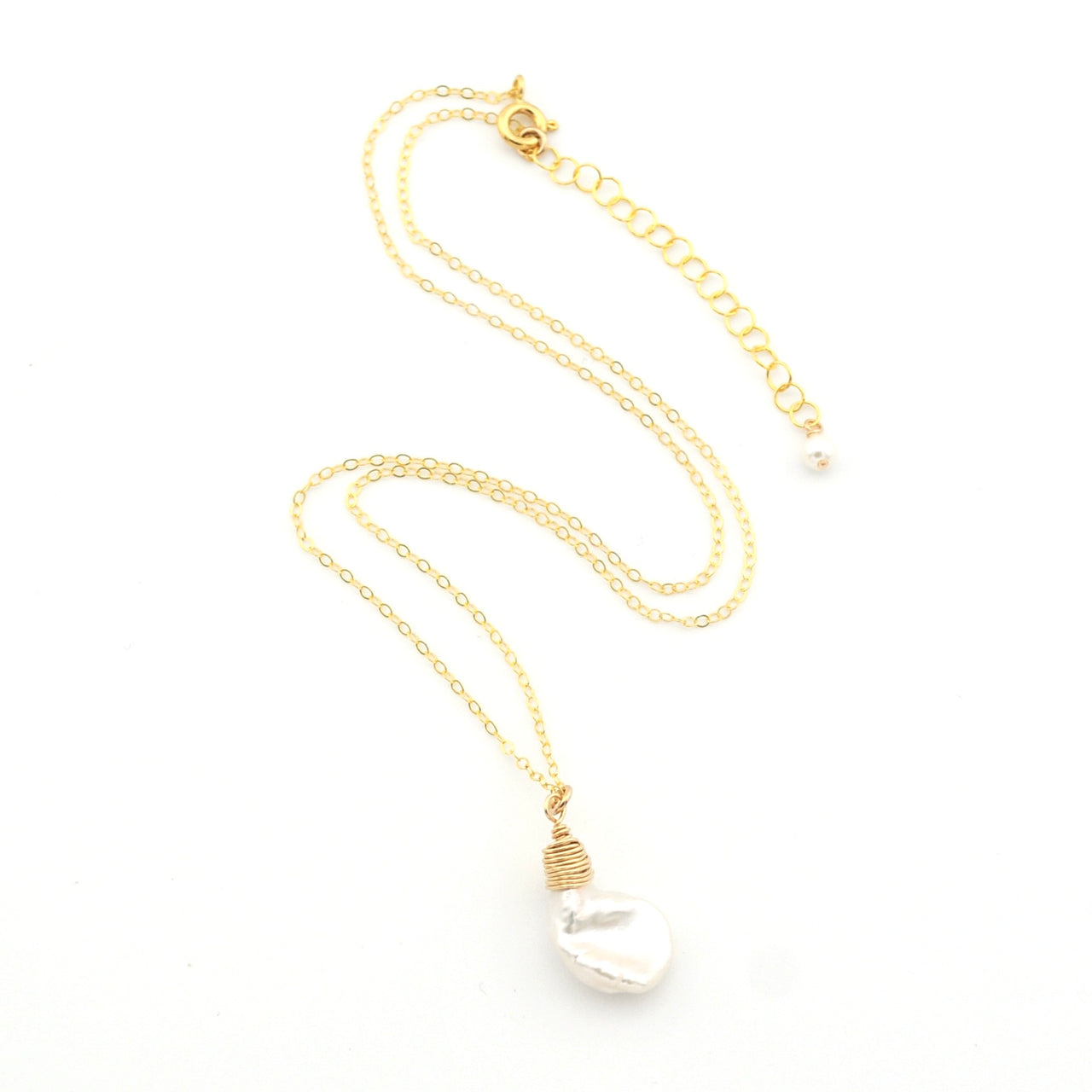 14k Gold Fill Keishi Pearl Necklace