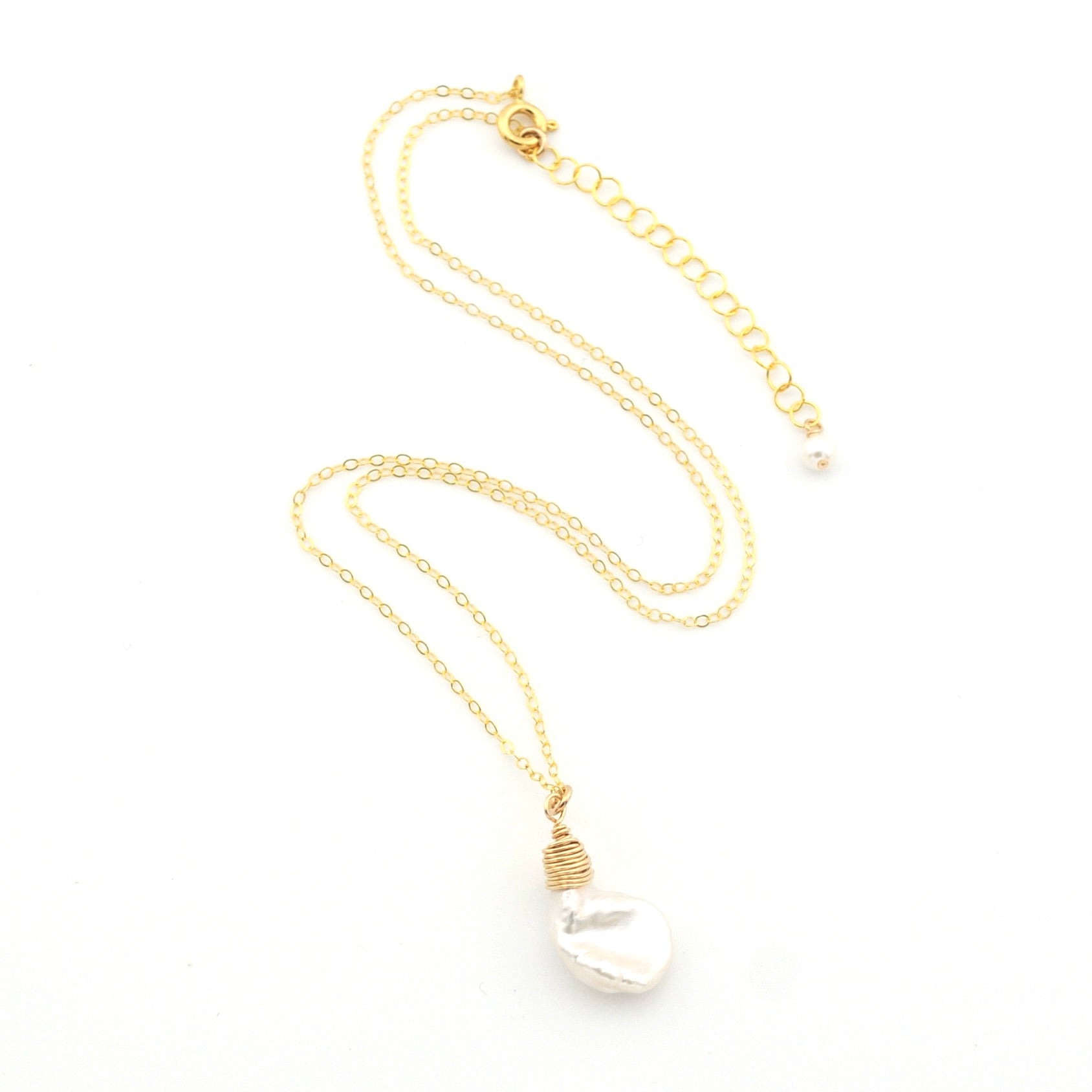 14k Gold Fill Keishi Pearl Necklace