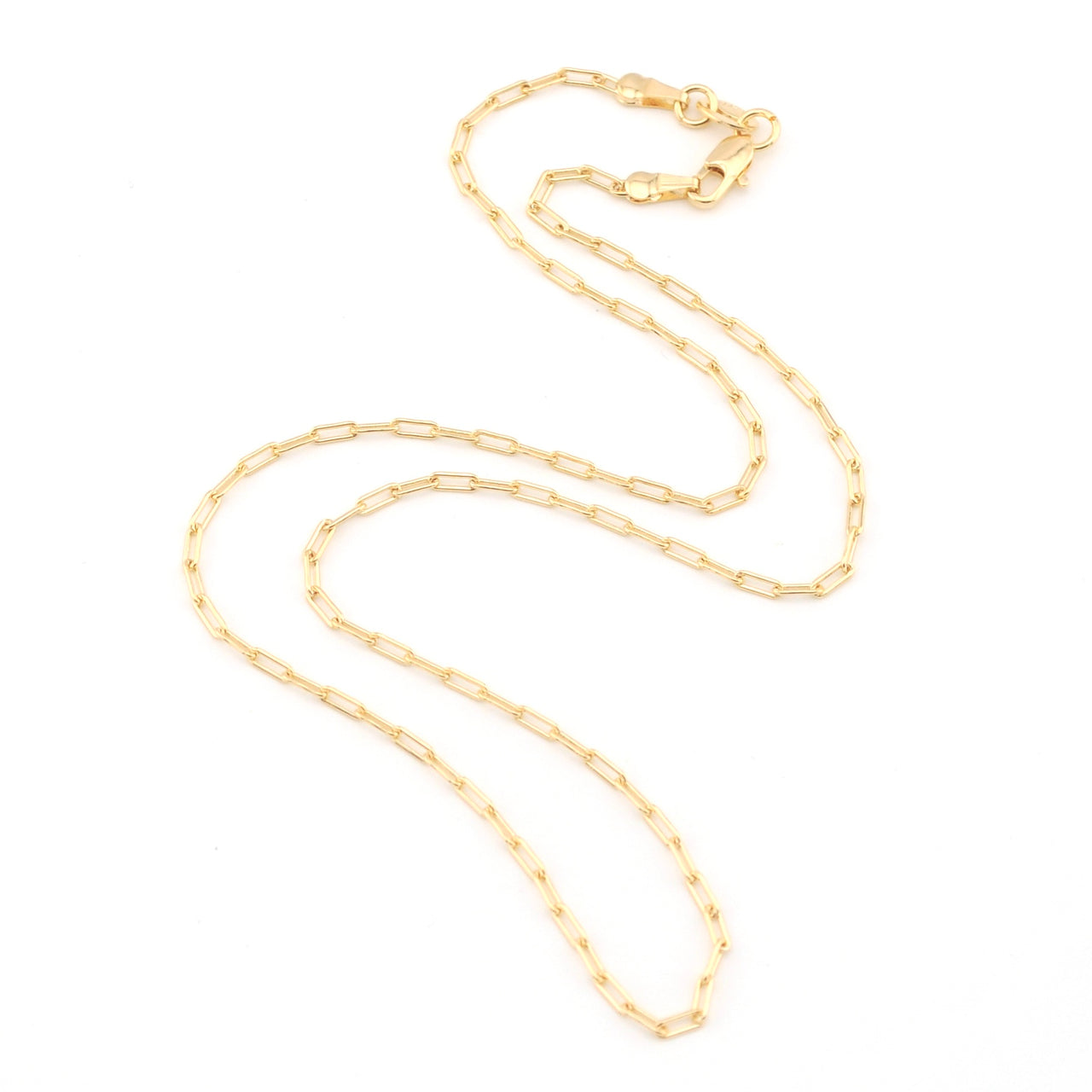 18k Gold Fill 16 Inch Mini Paperclip Chain
