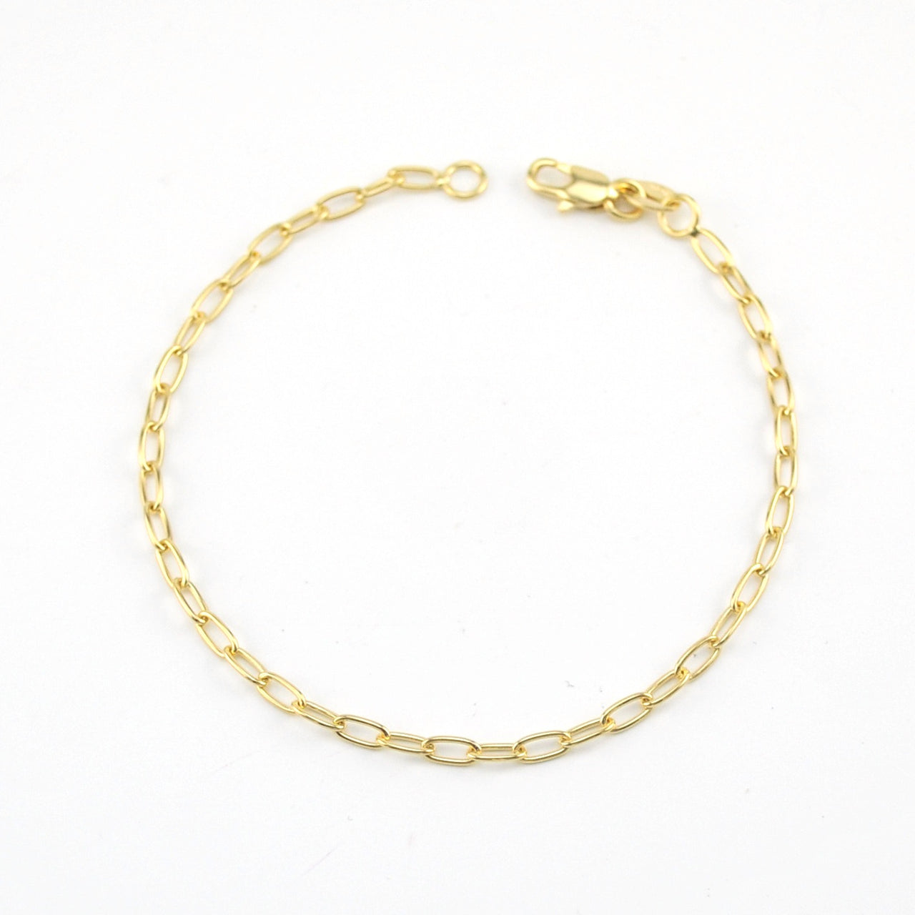 18k Gold Fill 2.5mm Cable Link Bracelet
