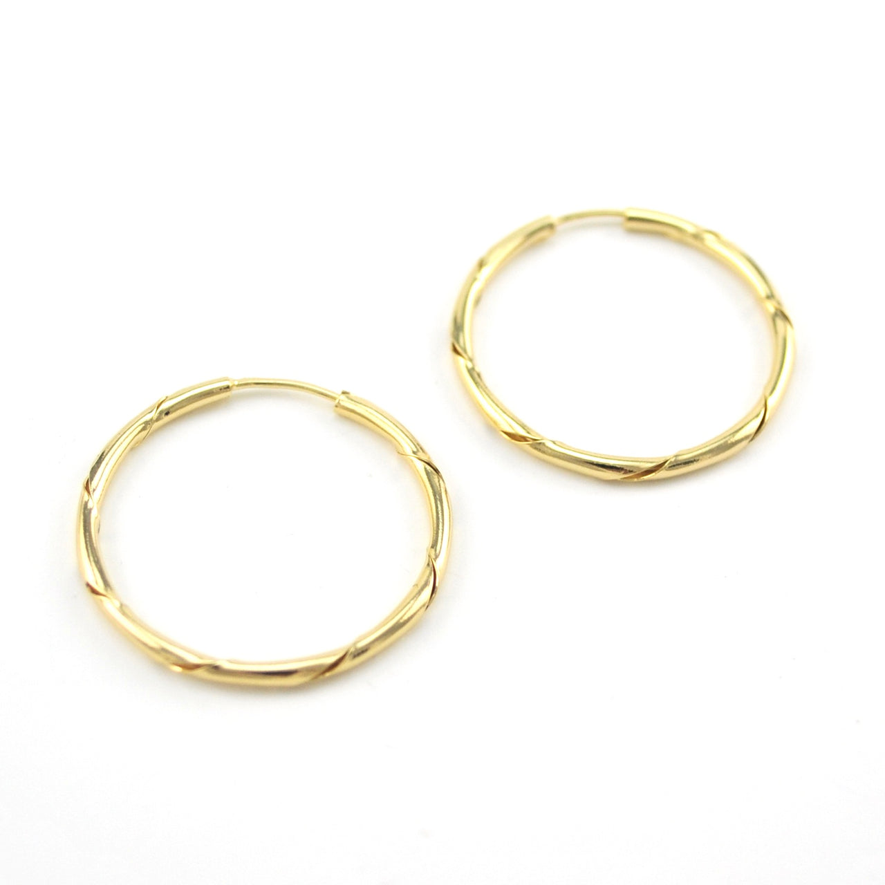 18k Gold Fill 25mm Twist Endless Hoop