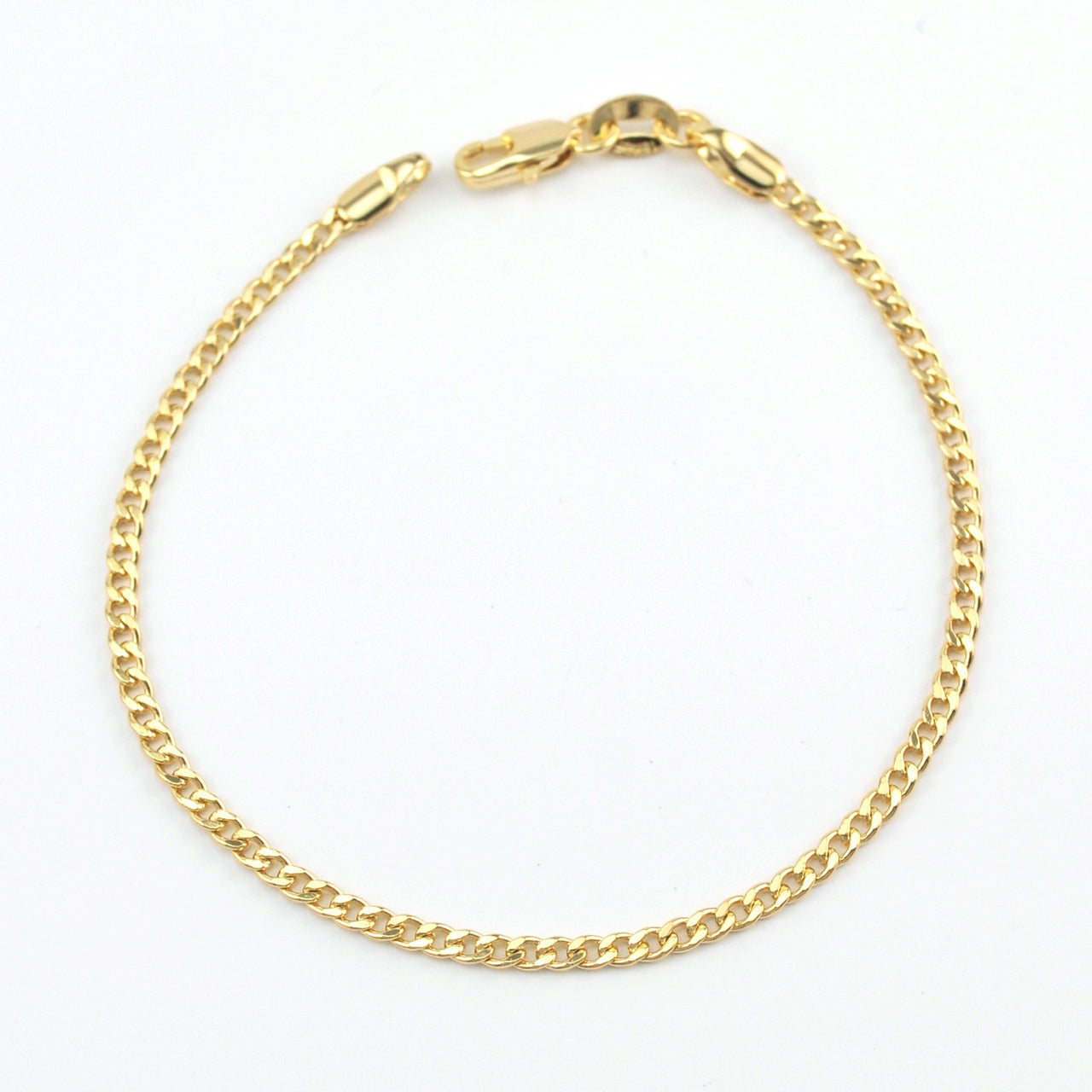 18k Gold Fill 2mm Cuban Chain Bracelet