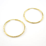 18k Gold Fill 35mm Twist Endless Hoop