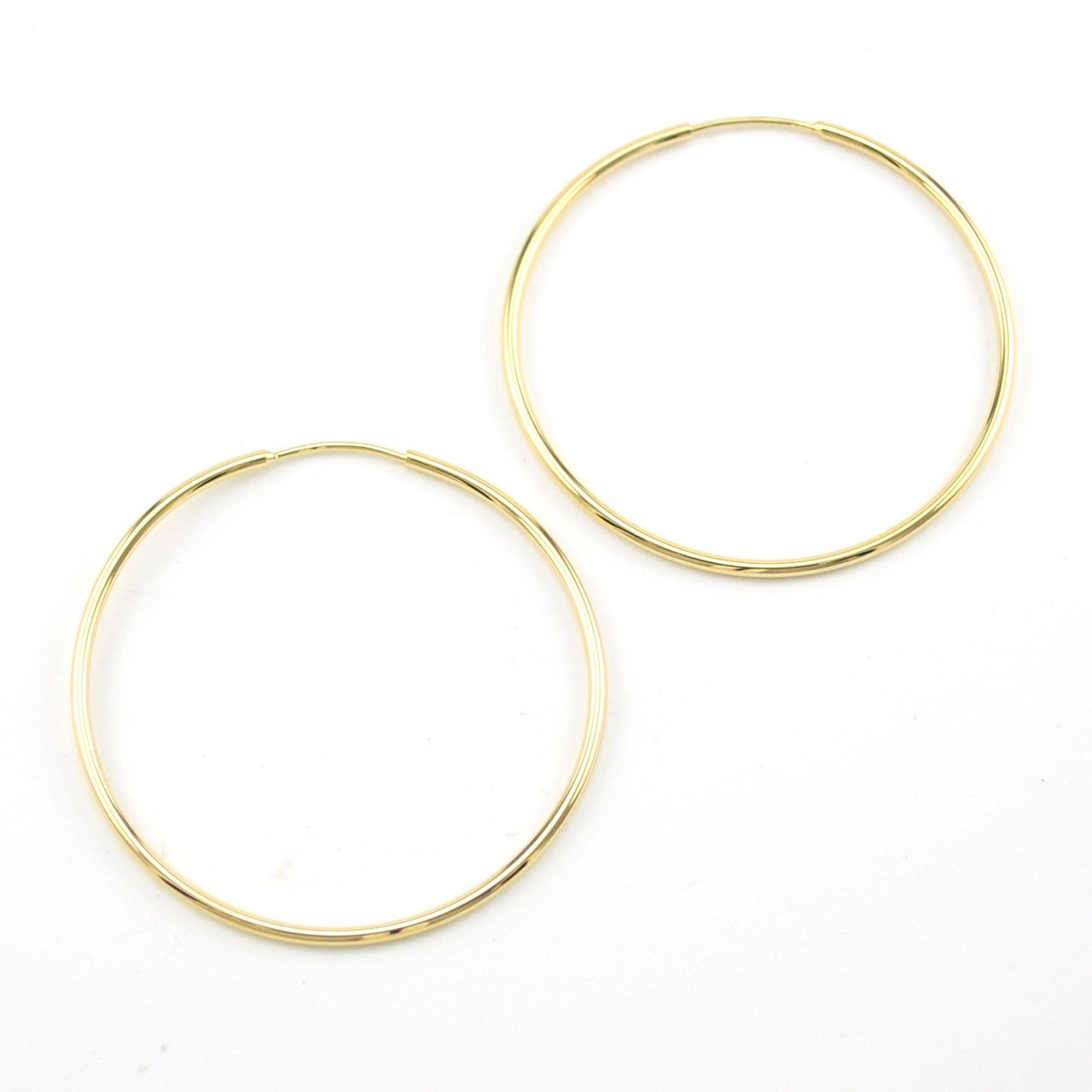 18k Gold Fill 40mm Endless Hoop