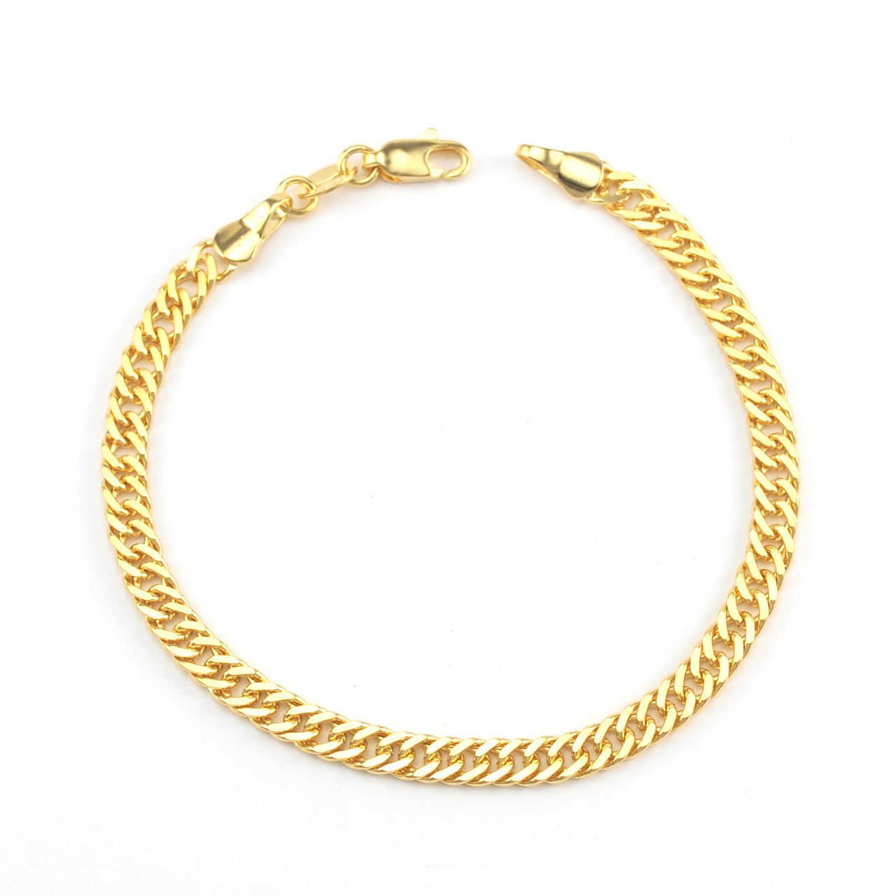 18k Gold Fill 4mm Curb Chain Bracelet