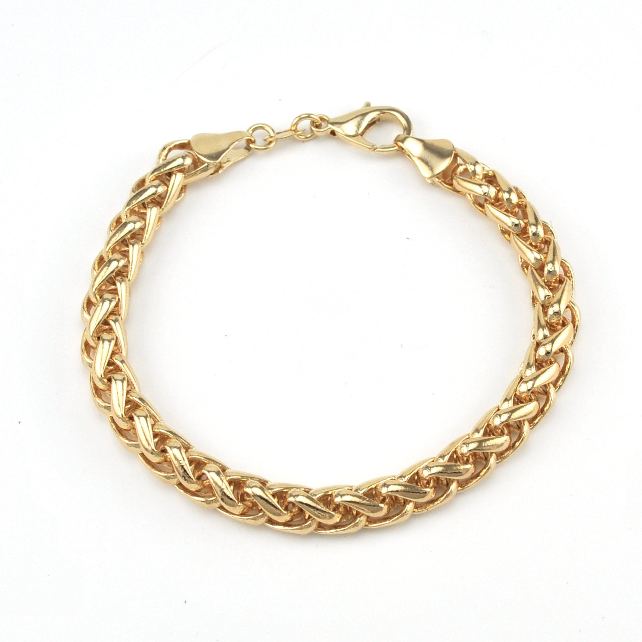 18k Gold Fill 6mm Wheat Bracelet