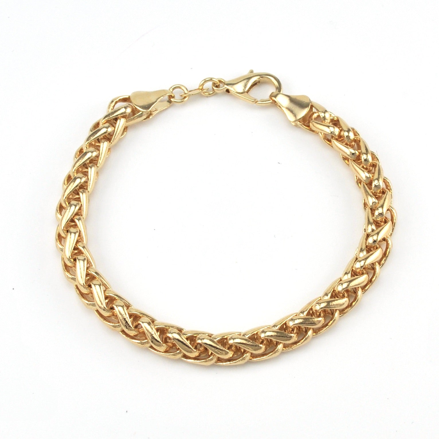 18k Gold Fill 6mm Wheat Bracelet