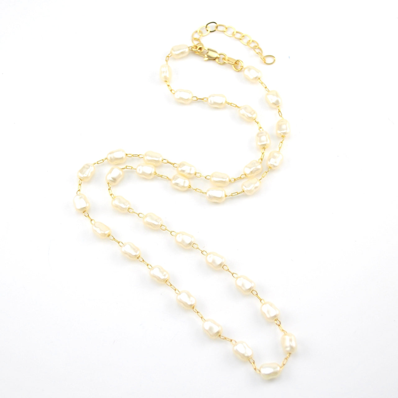 18k Gold Fill Baroque Pearl Necklace