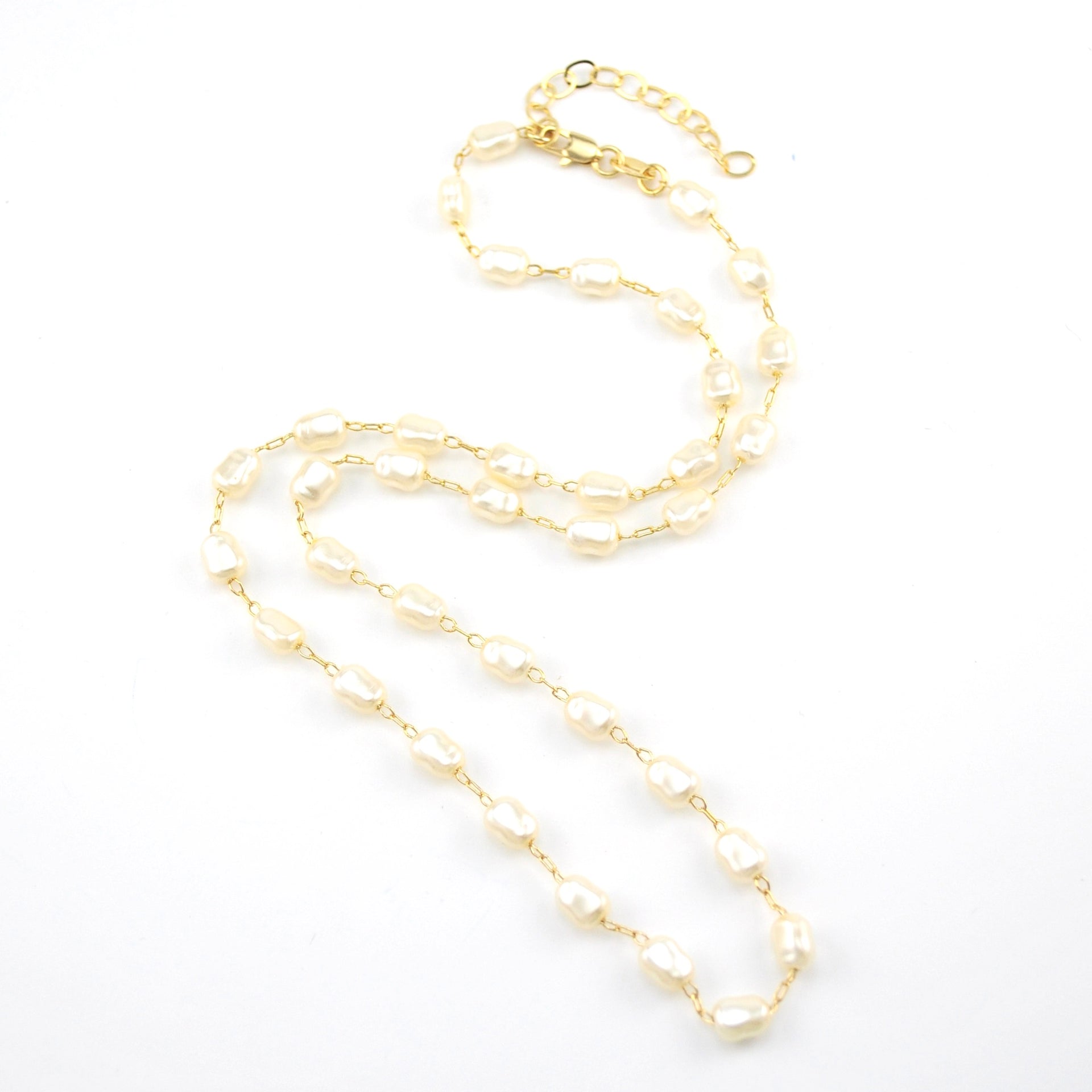 18k Gold Fill Baroque Pearl Necklace