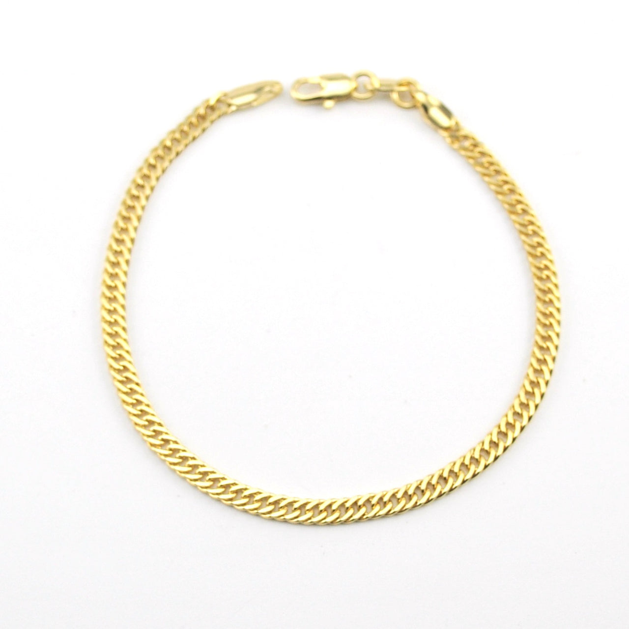 18k Gold Fill Double Curb Link Bracelet