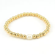 18k Gold Fill Freshwater Pearl Stretch Bracelet