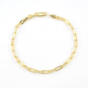 18k Gold Fill Short Link Paperclip Bracelet