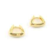 18k Gold Fill Trillion Hoop Earrings