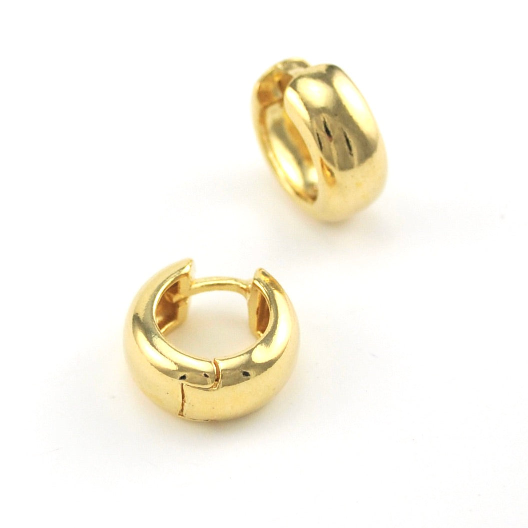 18k Gold Fill Wide 16mm Hoop Earrings