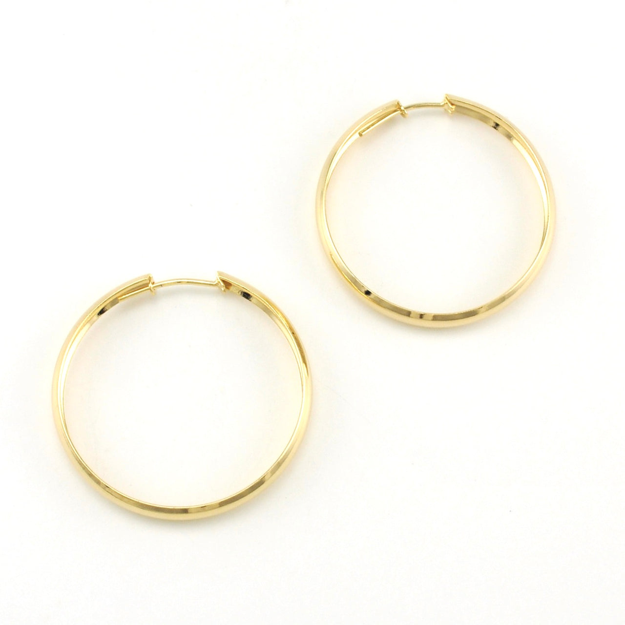 Alt View 18k Gold Fill 40mm Continuous Hoop Earrings