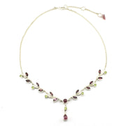 Sterling Silver Tourmaline Branch Necklace