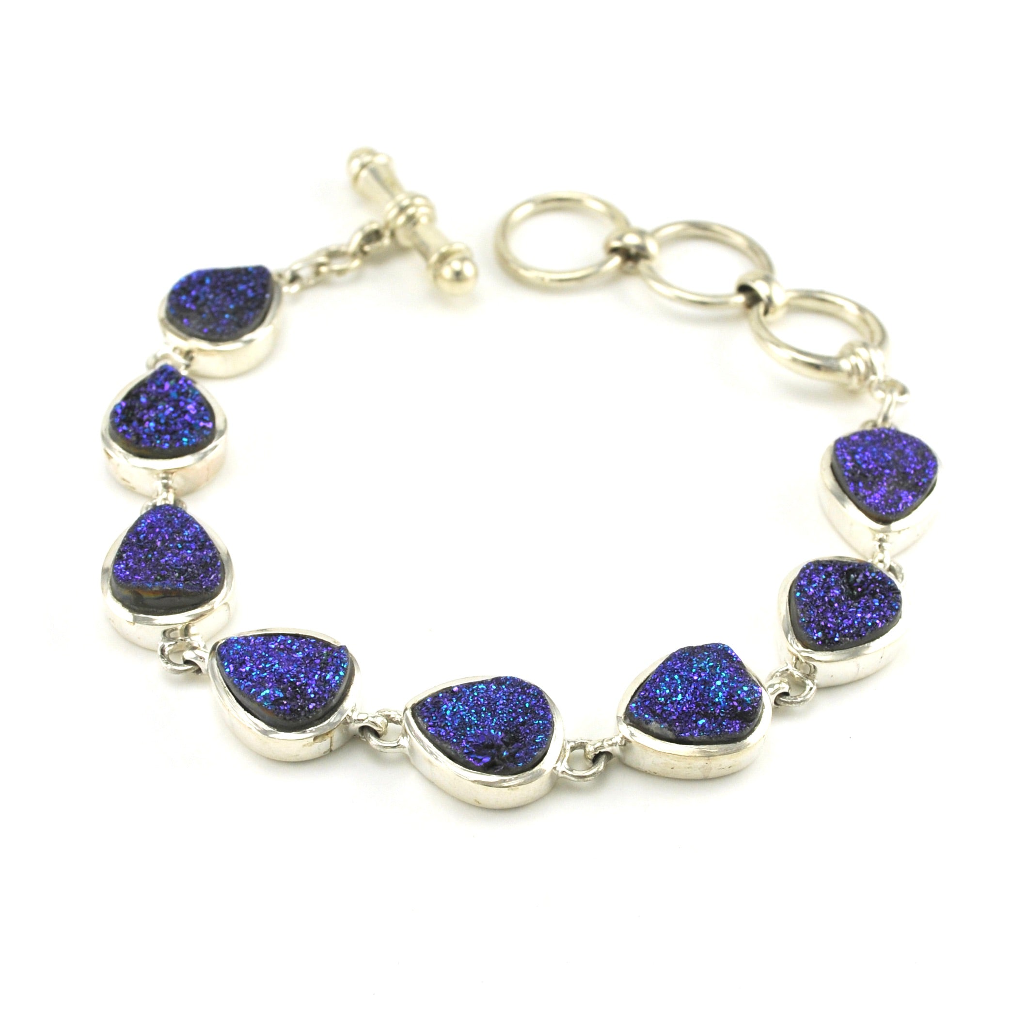 AGATE DRUZY STERLING SILVER BRACELET hotsell