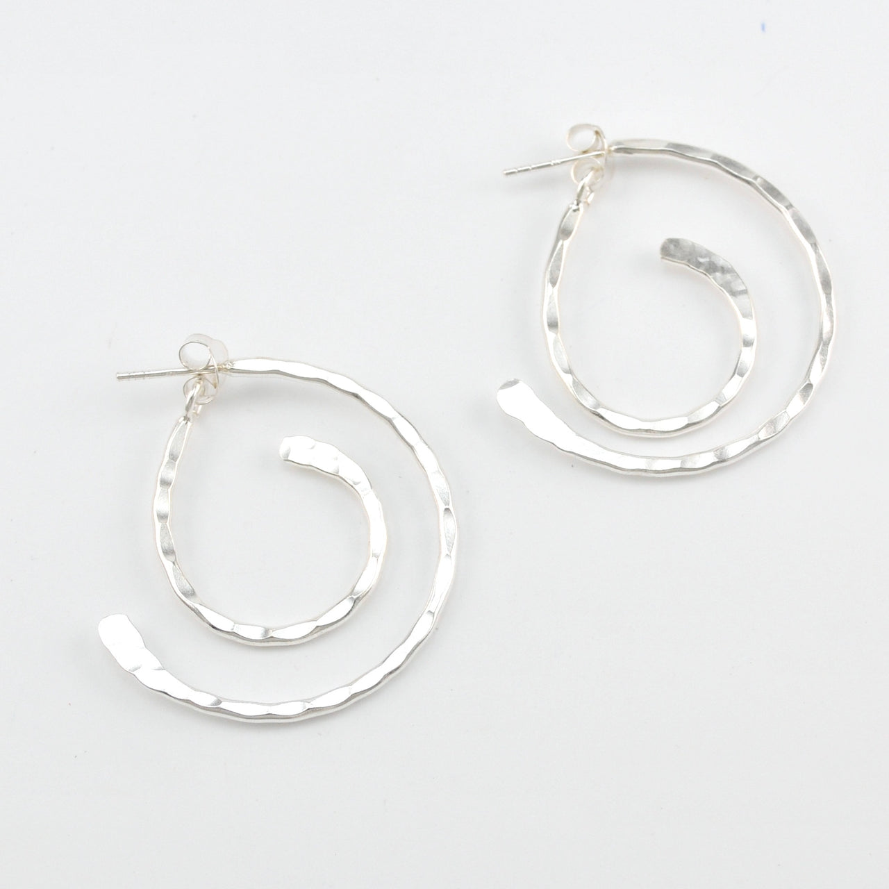 Silver Swirl Post Earrings