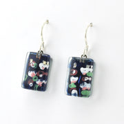 Side View Glass Cherry Blossoms Earrings