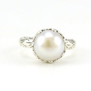 Alt View Sterling Silver White Pearl Ring
